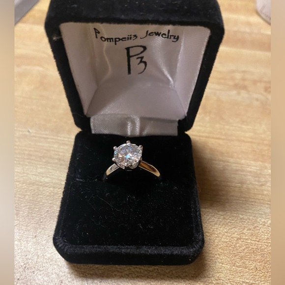 pompeii3 3ct  moissanite ring - Picture 2 of 3